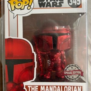 Star Wars The Mandalorian Pop Figure in Red